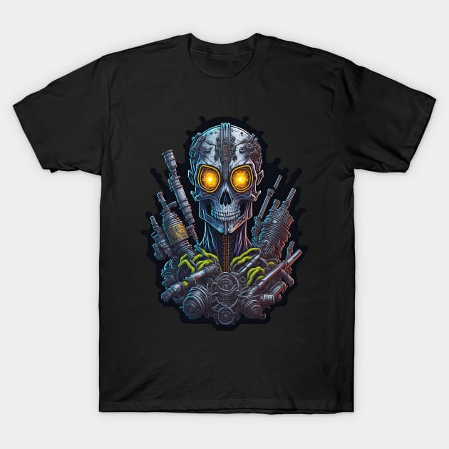 Cyborg Heads T-Shirt by Houerd